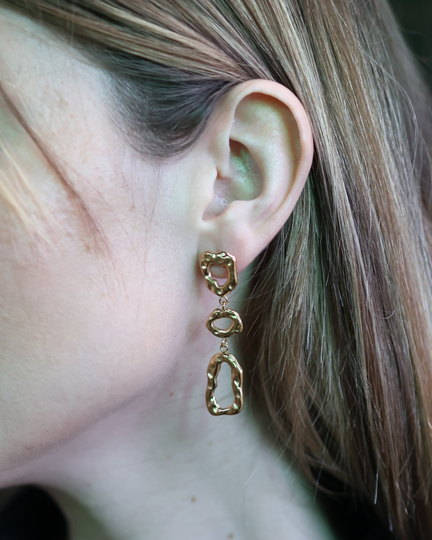 Brincos Golden Cascade