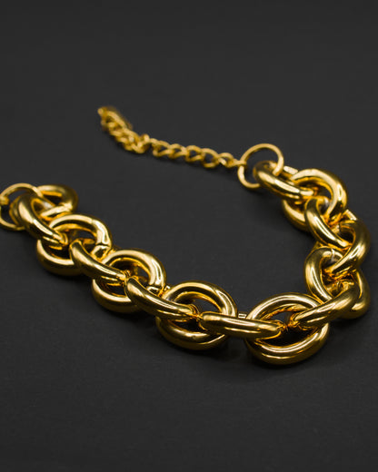 18k Gold Plated 316L Stainless Steel Chunky Chain Bracelet